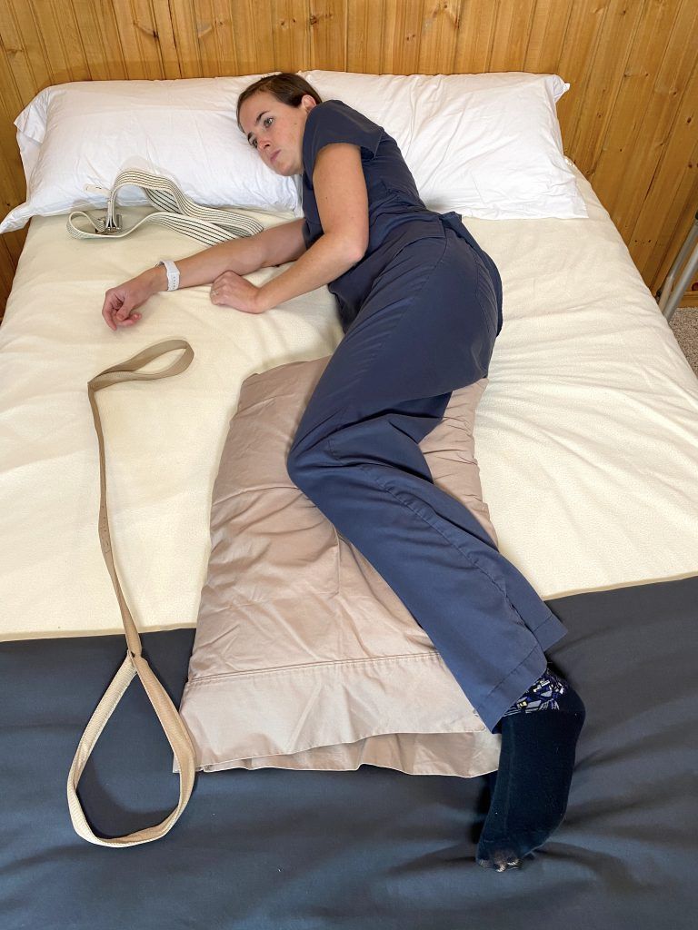 hip replacement pillow between legs